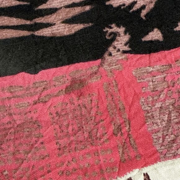 Jams World Size L Cropped Pants Patchwork Multicolored Pull On Elastic Waist - Picture 12 of 12